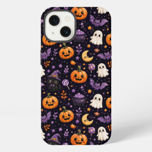 Arte de patrón de gato fantasma calabaza de Hallow