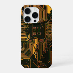 Funda Para iPhone 16 Pro Arte de patrón de traza de placa de circuito PCB n