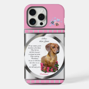 Arte de perros Dachshund rosado moderno