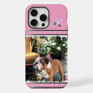 Arte de perros de Bulldog inglés moderno color ros