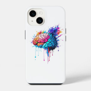 Funda Para iPhone 14 Arte de salpicaduras de cerebro colorido creativo