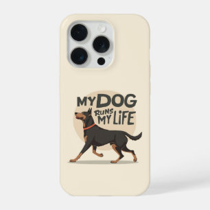 Arte Deportivo Retro de Doberman "Mi Perro Dirige