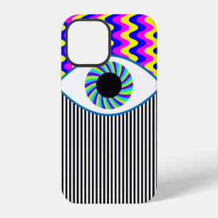 Funda Para iPhone 12 Arte digital divertido con ojo que todo lo ve con 