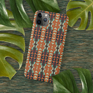 Funda Para iPhone 16 Pro Max Arte en mosaico de naranja rojo turquesa verde azu