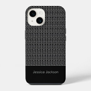 Funda Para iPhone 14 Arte étnico africano, patrón negro y blanco