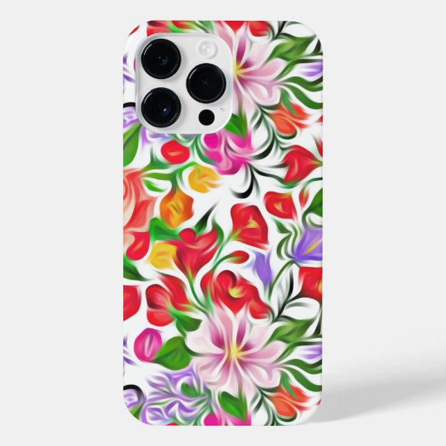 Funda Para iPhone Arte floral (Reverso)