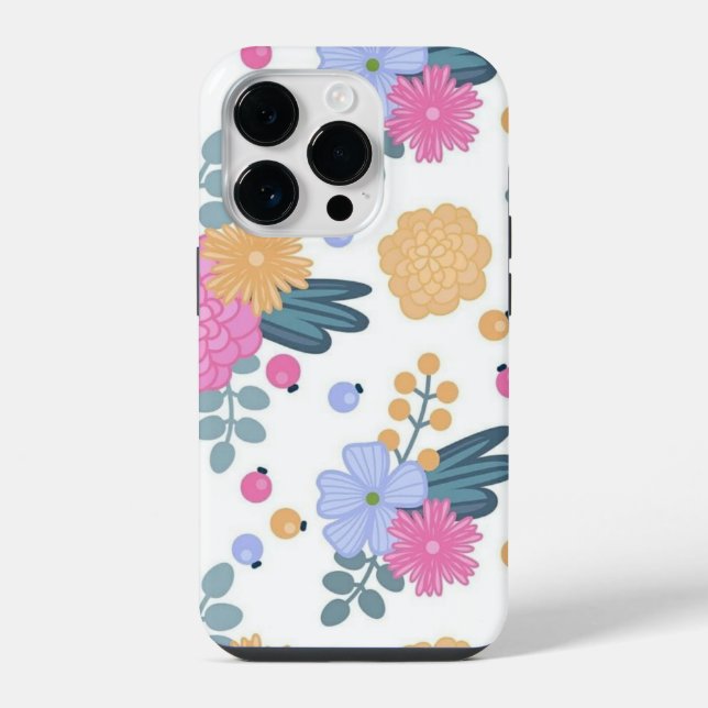 Funda Para iPhone Arte floral (Reverso )