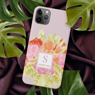 Funda Para iPhone 16 Pro Max Arte Floral Acuarela Pastel Danesa Primavera Bonit
