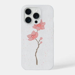 Arte floral de flor de cerezo Sakura rosa minimali