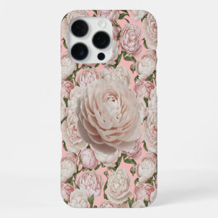 Funda Para iPhone 16 Pro Max Arte floral elegante Peony Grace