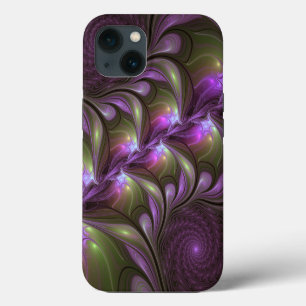 Arte fractal abstracto colorido violeta púrpura ca