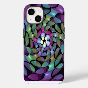 Funda Para iPhone 14 Arte fractal abstracto y colorido de movimientos