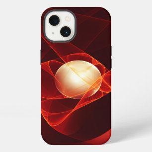 Arte fractal de fantasía abstracta moderna en rojo