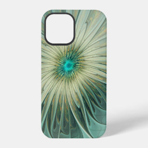 Funda Para iPhone 12 Pro Arte fractal de flores de fantasía verde salvia ab