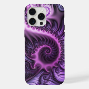 Arte fractal en espiral abstracto vívido rosa púrp