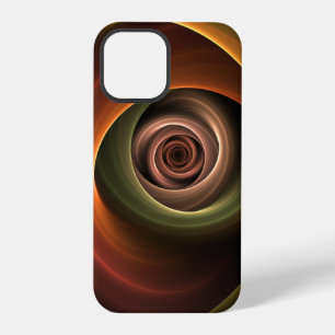 Funda Para iPhone 12 Pro Arte fractal moderno de colores cálidos abstracto