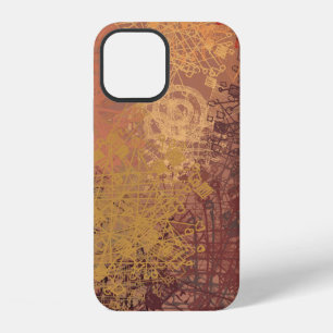 Funda Para iPhone 12 Arte hecho a mano. Textura colorida. Arte moderno.