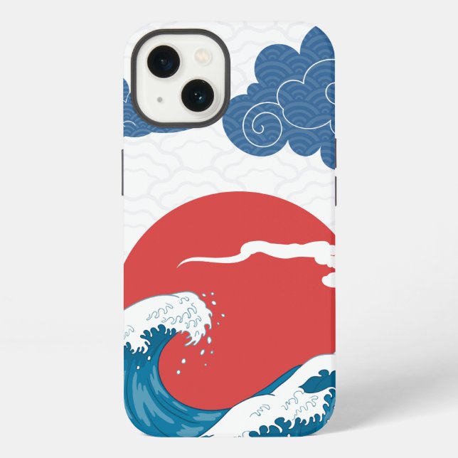 Funda Para iPhone Arte mínimo japonés (Reverso )