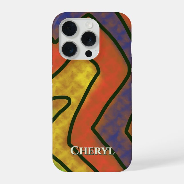 Funda Para iPhone Arte Original Único con Nombre Personalizado (Reverso )