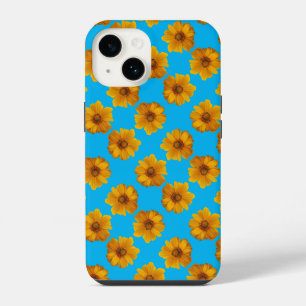 Funda Para iPhone 14 Arte Pop de Margarita Turquesa y Amarillo