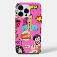 Arte pop divertido Arte vibrante lindo Rosa femeni