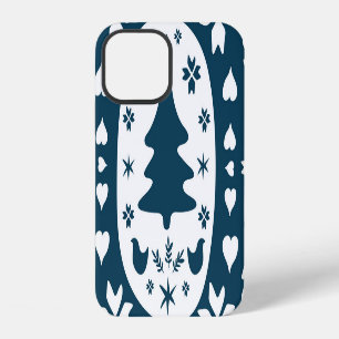 Funda Para iPhone 12 Arte popular de Navidad: garabato escandinavo.