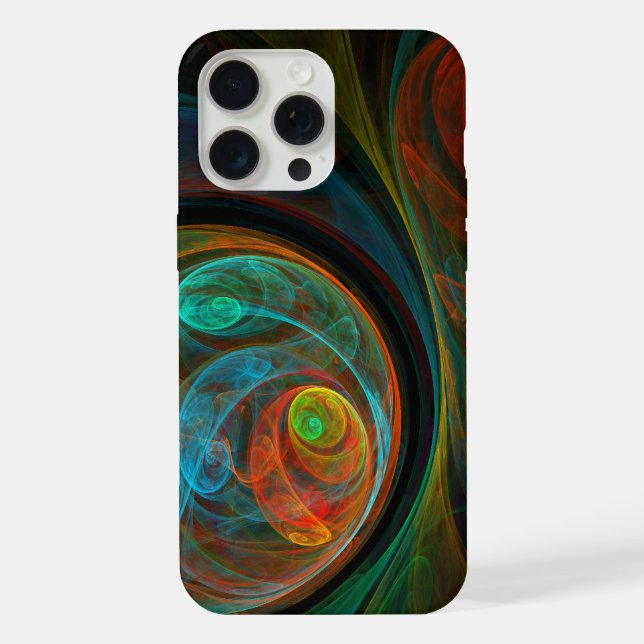 Funda Para iPhone Arte resumido azul de renacimiento (Reverso )