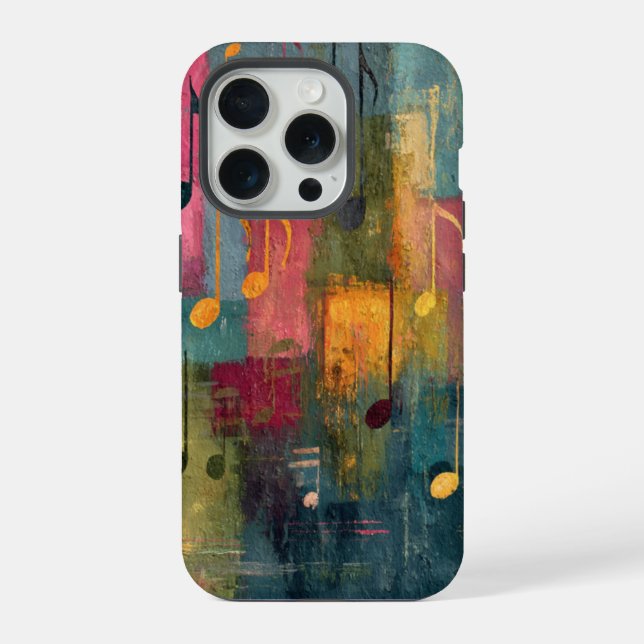 Funda Para iPhone Arte temático de música abstracta geométrica (Reverso )