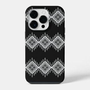 Funda Para iPhone 14 Pro Arte tribal blanco y negro