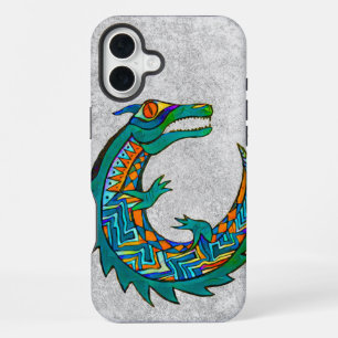 Funda Para iPhone 16 Plus Arte Tribal de Caimán