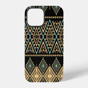 Funda Para iPhone 12 Arte tribal, geométrico étnico, patrón colorido.