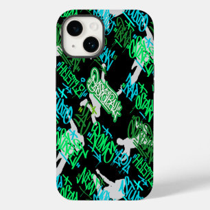 Funda Para iPhone 14 Artes callejeras Hip Hop Patrón BG negro