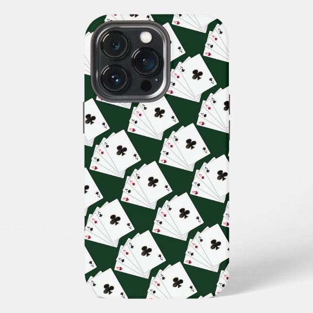 Funda Para iPhone Ases de Noche de Poker (Reverso )