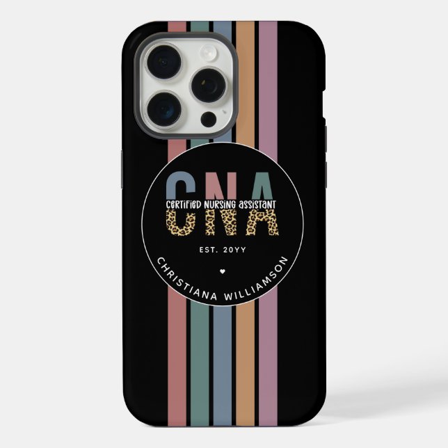 Funda Para iPhone Asistente de enfermería certificado retro personal (Reverso )