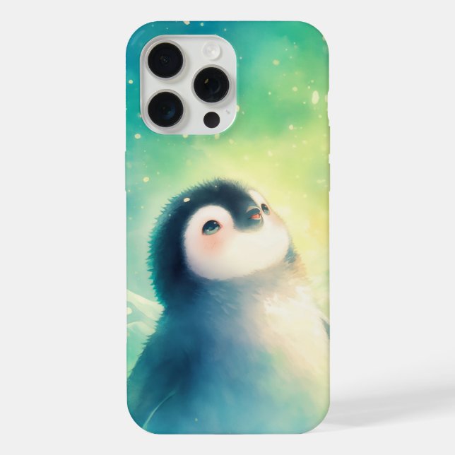 Funda Para iPhone Asombro de pingüino bebé (Reverso )