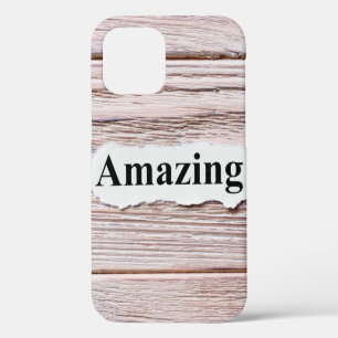 Funda Para iPhone 12 ASOMBROSO de la palabra en papel. concepto. Palabr