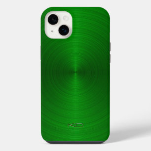 Funda Para iPhone 14 Plus Aspecto de acero inoxidable de textura verde metál