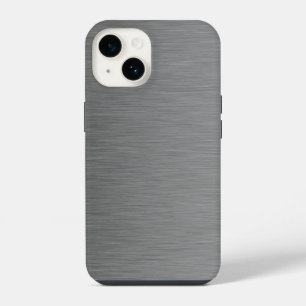 Funda Para iPhone 14 Aspecto Metalizado cepillado inoxidable