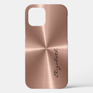 Funda Para iPhone 12 Pro Aspecto Metalizado del acero inoxidable en bronce