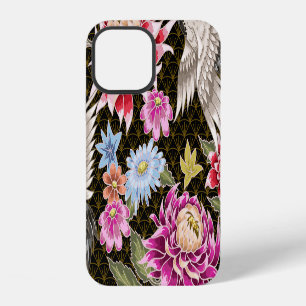 Funda Para iPhone 12 Asters Grullas: Estilo Japonés Pintado Sin Costura