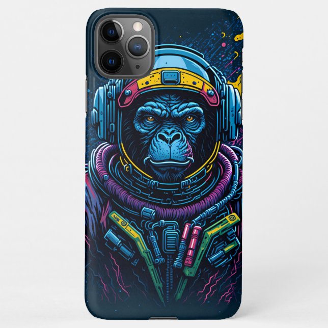 Funda Para iPhone astronaut monkey (Reverso)