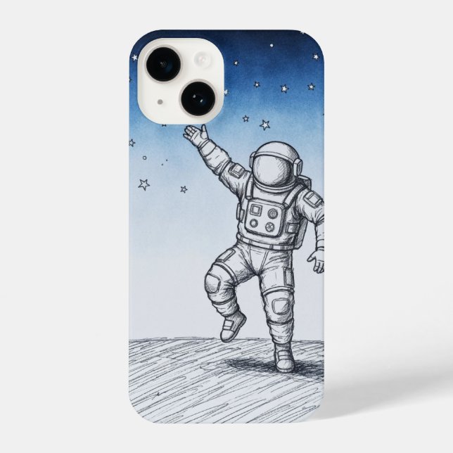Funda Para iPhone Astronaut sketch phonecase  (Reverso )