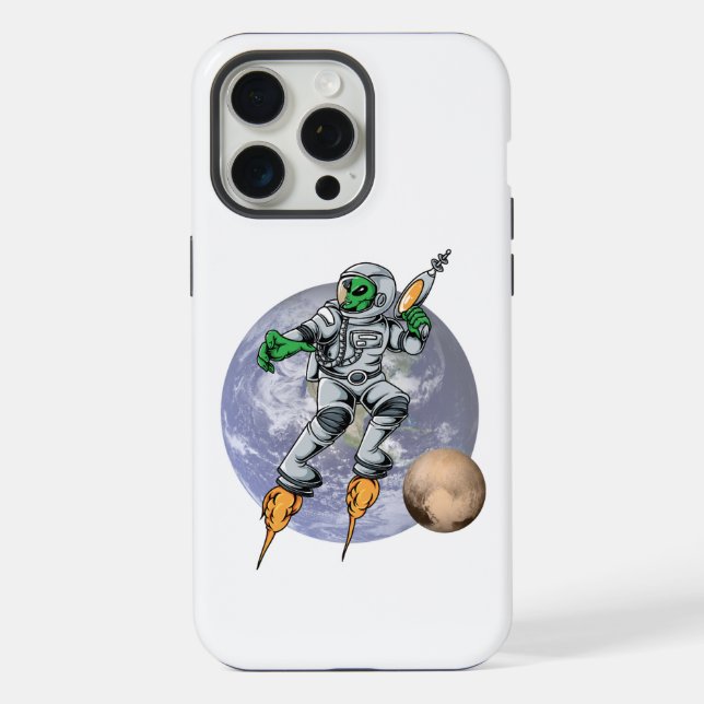 Funda Para iPhone astronauta alienígena (Reverso )