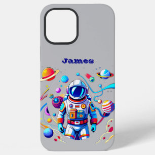 Funda Para iPhone 12 Pro Max Astronauta Colorido y Universo en Colores Intensos