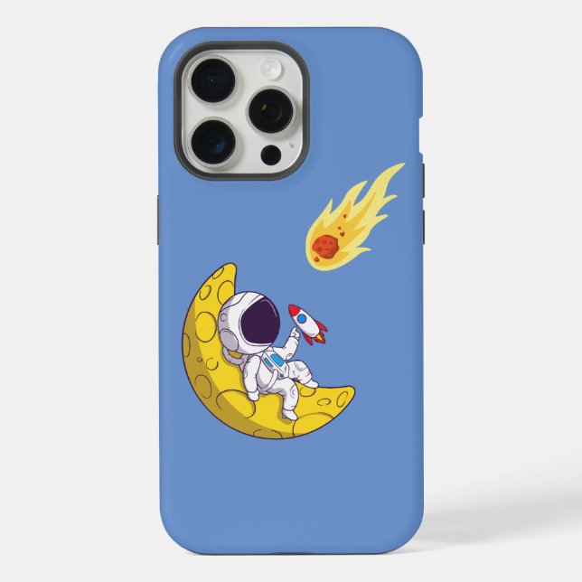 Funda Para iPhone astronauta divertido (Reverso )