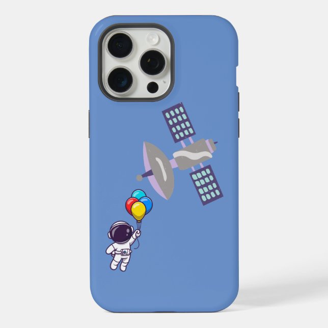 Funda Para iPhone astronauta divertido (Reverso )