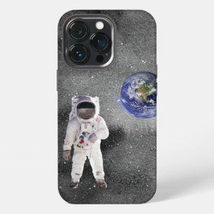 Funda Para iPhone 13 Pro Astronauta en el espacio exterior con el planeta T