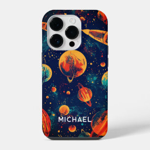 Funda Para iPhone 14 Pro Astronauta Espacial Nombre Personalizado