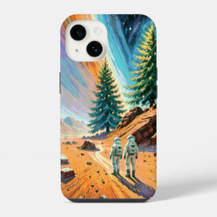 Funda Para iPhone 14 Astronautas Explorando Paisaje Alien