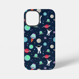 Funda Para iPhone 12 Mini Astronautas Planetas Cohetes y Alienígenas